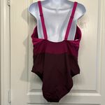 Athleta  Coastline Colorblock Electric Fuchsia Swimsuit Size XL EUC #1562 Photo 4