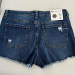 BP Shorts Denim Medium Blue Wash Distressed Raw Hem Size 31 Photo 1