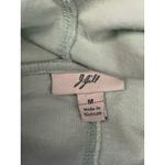 J Jill Jacket Hoodie Womens Medium Green 100% Cotton Button Front Tea Dyed Photo 4