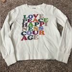 Anthropologie  Garima Dhawan Love Peace Happiness Courage Sweatshirt Sz XS Photo 1