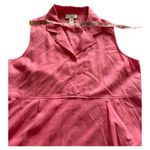 Talbots EUC Vintage Talbot’s pink sleeveless button up shirt dress linen rayon blend 14 Photo 8
