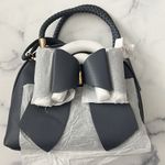 Like Dreams Crossi Bea Braided Top Handle Satchel in Navy, NWT Blue Photo 1