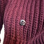 Lululemon  Bring the Cozy Burgundy Turtleneck Cable Knit Size 8 Medium Photo 2