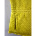CAbi Reversible Quilted Womens Vest M Yellow & Gray Athletic Photo 1