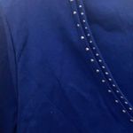 Rafaella FINAL MARKDOWN  Blue V-Neck Top with Studded Detail large Photo 1