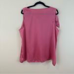 Me by Jennie Carth Barton Bow Blouse Pink Satin Women's Top Size XL Photo 5