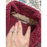 Toad And Co Burgundy Women’s Small Wool Blend Sherpa Telluride Sweater Jacket Photo 3