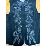 Peter Nygard Black Genuine Leather Suede Vest Women’s Small PS NWT Photo 4