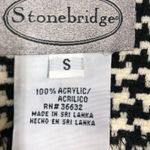 StoneBridge womens jacket blazer suit black & white houndstooth fringe small Photo 4