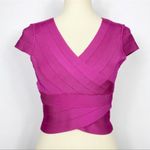 Bebe bandage crop top in rose violet size small Photo 5