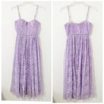 SAU LEE Selena Lace Dress in Lavender Midi Revolve Size 2 Purple Photo 2