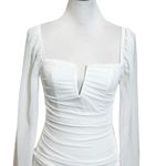 Hello Molly Whiskey Sour Mini Dress Bodycon Ruched White Womens Size S Photo 1