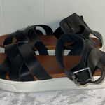 MIA  Black Strap Sandals Ankle Straps Open Toe Casual Photo 3