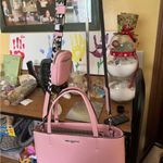 Karl Lagerfeld TOTE BAG KARL CRISTALES ROSA WITH LOGO STRAP NWT Photo 10