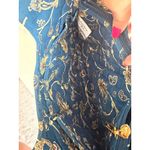 AMERICANA BY SHARIF Blue Floral Fabric Bucket Bag Photo 5