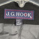 J.G. Hook Cashmere Blend Blazer Womens 12 Black Wool Jacket Classic Workwear Photo 5