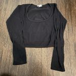 ZARA Black  Top Long Sleeve Crop Photo 0