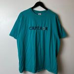 Vintage 80s Captain T Shirt Blue 2XL XXL USA Anchor Embroidered Tee 100% Cotton Photo 7