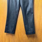 Alice + Olivia Stacy Vegan Faux Leather Ankle Pants Straight Leg Black 10 Photo 8