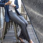 Betabrand Classic Dress Yoga Pants in Shimmering Charcoal Medium EUC Photo 0