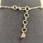 Lucky Brand  Long two tone triple stand layered silver tone necklace Photo 4