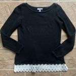 Charter Club  La Vie L’ Amour Lace Hem Sweater Sz XS NWT Photo 2