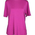 Vintage Marz Wool Short Sleeve Mock Neck Sweater Fuschia Size 14 Photo 0
