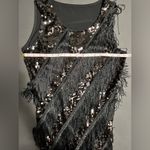 Dress Forum FORUM Roaring 20’s Gatsby Flapper Fringe Black Vintage Dress Women’s Sz XS EUC Photo 5