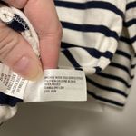 Gap  Ivory Navy Striped Iconic Boatneck 3/4 to Long Sleeve Shirt Dress Photo 3