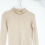 FATE Wool Blend Mock Neck Sweater S Cream Tan Photo 3