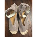 Soludos  women's positano suede platform wedges espadrilles size 7 in ash gray Photo 1