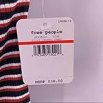 Free People  Tube Top Striped Red Black White XS New Photo 5