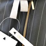 ASOS  Black Pinstripe Gold Zipper Sleeveless Romper Playsuit Size 6 Photo 5