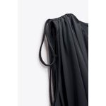 ZARA NEW  WOMENS DRAPED MINI BALLOON DRESS DARK GRAY Size M Photo 2