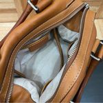 Michael Kors MICHAEL  Brookville Update Cognac Brown Leather Medium Bowling Bag Photo 4