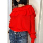 ZARA Cropped Ruffled Sweater Photo 2