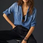 Cloth & Stone Anthropologie Denim Button Up Top Photo 0