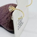 Stamped 14k Solid Gold Telephone Earrings  3mm CZ  Photo 2