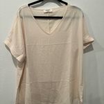Women's Cream V-Neck Top Size XL by Zenana Photo 1