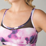 Lululemon Galaxy Sports Bra Athleisure Workout Abstract Watercolor Photo 0