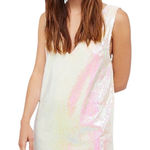 Free People Intimately‎  Cream Pearl Embellished Sequin Shift Slip Dress XS Photo 0