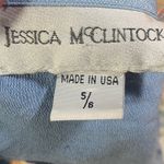 Vintage 90s Jessica McClintock Floral Lace Mini Dress High Neck Powder Blue Size 0 Photo 6