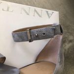 Ann Taylor Grey Suede Heeled Sandal Photo 3