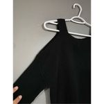 Rue 21  Black Knit Cold Shoulder Sweater Size Small Photo 2
