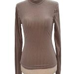 Lulus  Brown Velvet Long Sleeve Women's Top/Blouse Size XS | 48-56 Photo 0