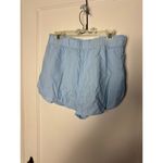 Universal Threads Universal Thread Sunset Blue Chambray Pull On Relaxed Linen Shorts Large NEW Photo 7
