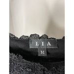 VTG 90s LIA Women's Medium Black Lace Blouse Whimsigoth Grunge Witch Goth USA Photo 3