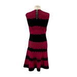 Karen Millen ‎ Dress Bodycon Fit & Flare Sleeveless Tie Dye Red Black Size Small Photo 7