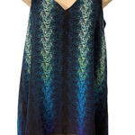 Worthington  Women's Blue Green Black Sleeveless Layered Shark-bite Blouse Small Photo 0