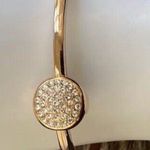 Anne Klein Rose gold Tone Rhinestone Bracelet Sz 6 in. Photo 2